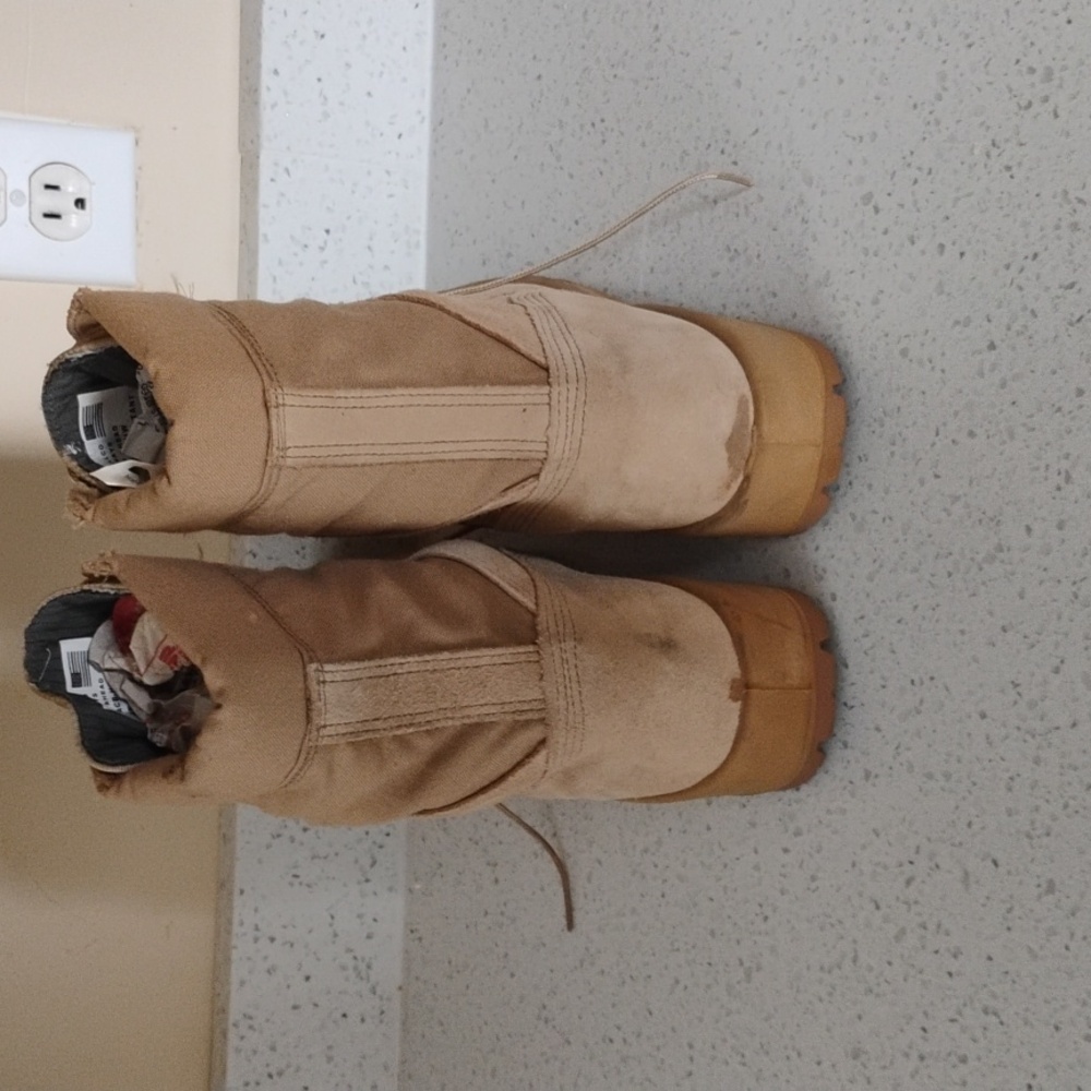 Women's Tan Combat Boots - Picture 2 of 7
